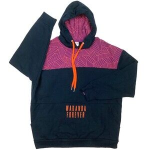 Disney x Marvel -Wakanda Forever/Black Panther -Sz XL -Navy Blue & Purple Hoodie